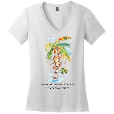 You Think You Just Fell Out Of A Coconut Tree? Kamala Harris Women's V-Neck T-Shirt