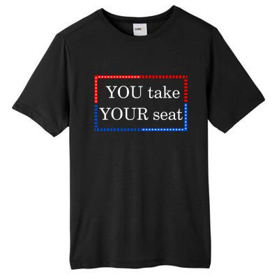 You Take Your Seat Anti Biden's Cue Cards Tall Fusion ChromaSoft Performance T-Shirt