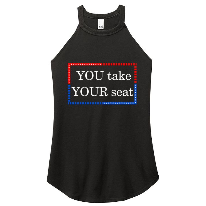 You Take Your Seat Anti Biden's Cue Cards Women's Perfect Tri Rocker Tank