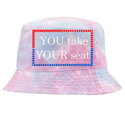 You Take Your Seat Anti Biden's Cue Cards Tie-Dyed Bucket Hat