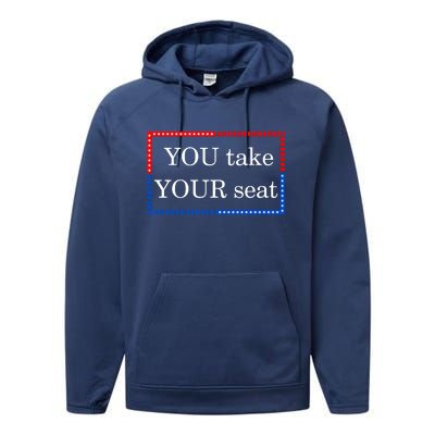 You Take Your Seat Anti Biden's Cue Cards Performance Fleece Hoodie