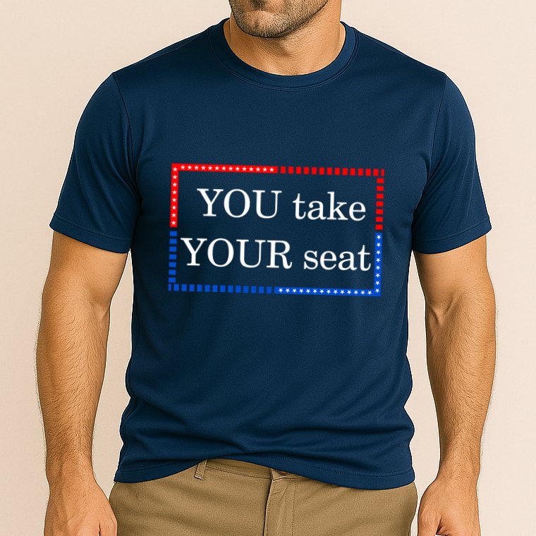 You Take Your Seat Anti Biden's Cue Cards Cooling Performance Crew T-Shirt