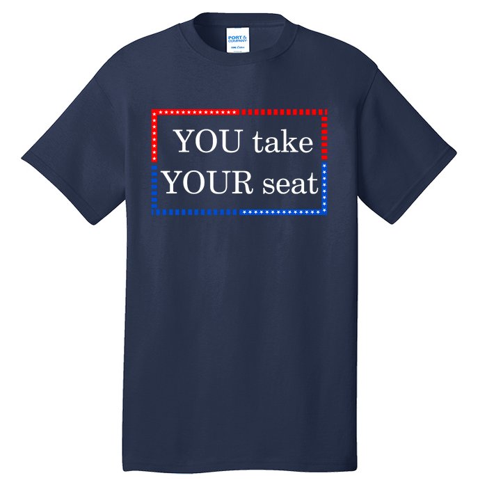 You Take Your Seat Anti Biden's Cue Cards Tall T-Shirt