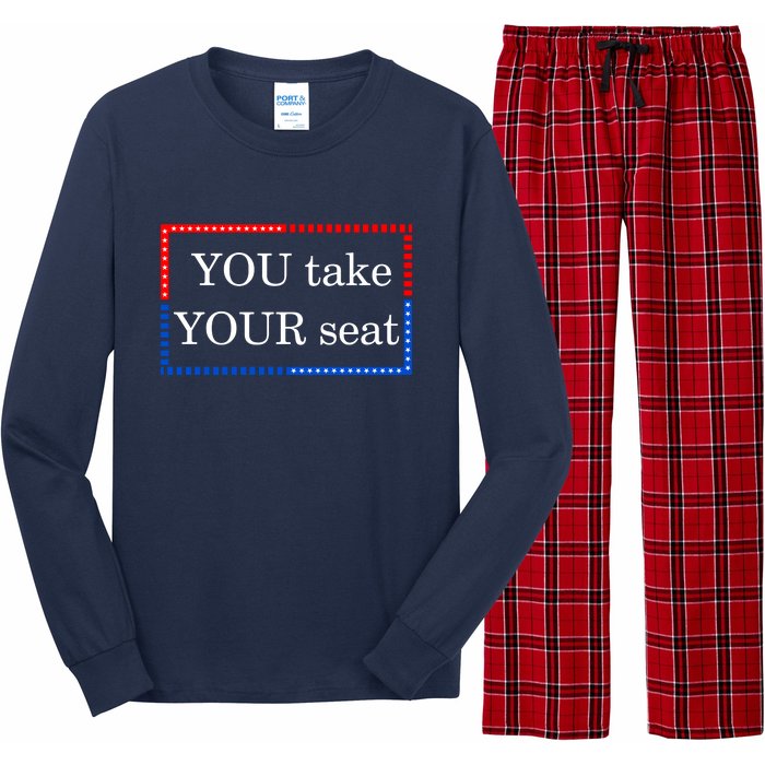 You Take Your Seat Anti Biden's Cue Cards Long Sleeve Pajama Set