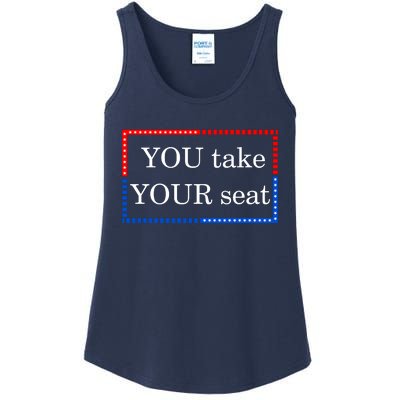 You Take Your Seat Anti Biden's Cue Cards Ladies Essential Tank