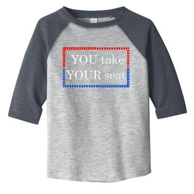 You Take Your Seat Anti Biden's Cue Cards Toddler Fine Jersey T-Shirt