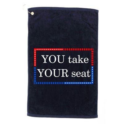 You Take Your Seat Anti Biden's Cue Cards Golf Towel