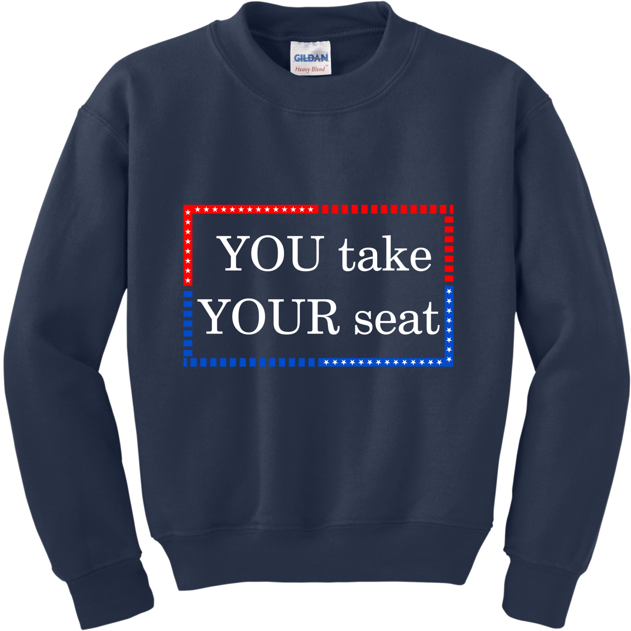 You Take Your Seat Anti Biden's Cue Cards Kids Sweatshirt