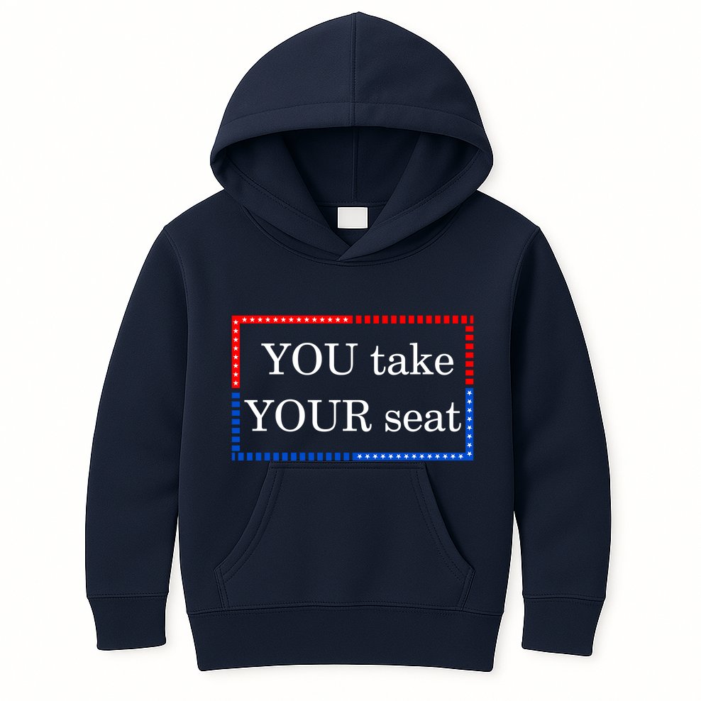 You Take Your Seat Anti Biden's Cue Cards Kids Hoodie