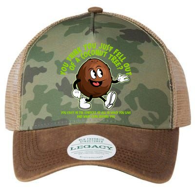 You Think You Just Fell Out Of A Coconut Tree Kalama Harris 2024 Meme Legacy Tie Dye Trucker Hat