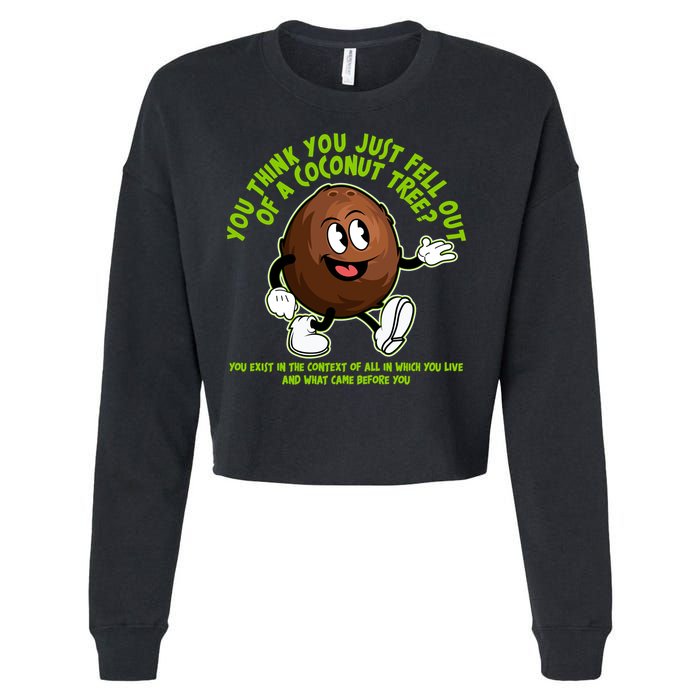 You Think You Just Fell Out Of A Coconut Tree Kalama Harris 2024 Meme Cropped Pullover Crew