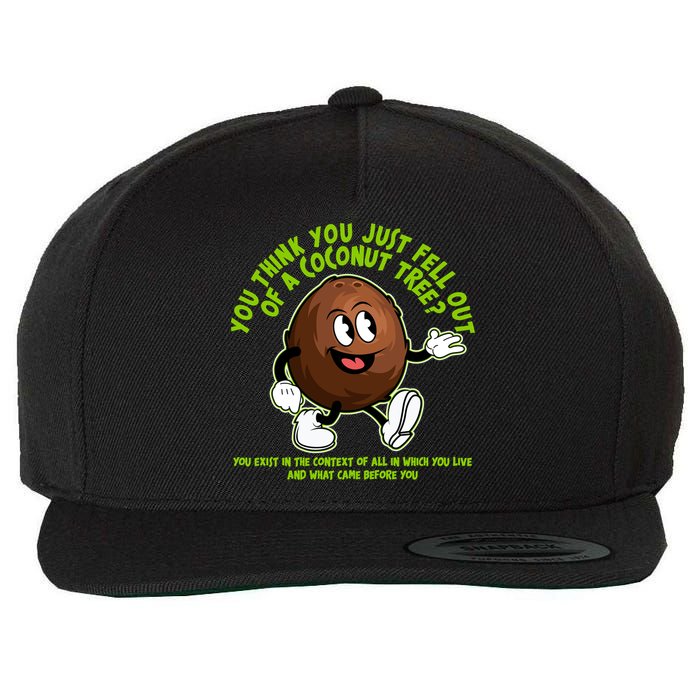 You Think You Just Fell Out Of A Coconut Tree Kalama Harris 2024 Meme Wool Snapback Cap