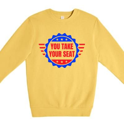 You Take Your Seat Anti Biden's Cue Cards USA Stars Stripes Premium Crewneck Sweatshirt