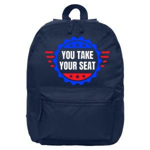 You Take Your Seat Anti Biden's Cue Cards USA Stars Stripes 16 in Basic Backpack