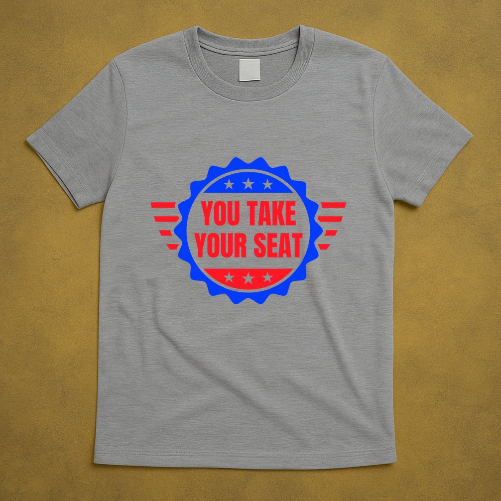 You Take Your Seat Anti Biden's Cue Cards USA Stars Stripes T-Shirt