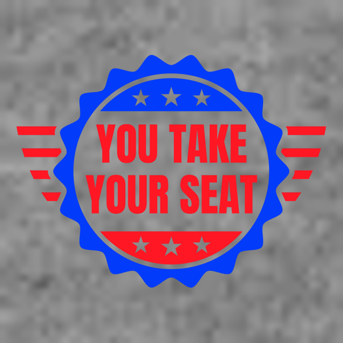 You Take Your Seat Anti Biden's Cue Cards USA Stars Stripes T-Shirt