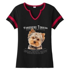 Yorkshire Terrier Yorkie Owner Lover Human Trainer Cute Dog Ladies Halftime Notch Neck Tee