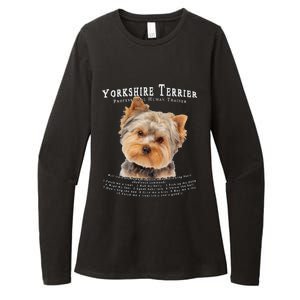 Yorkshire Terrier Yorkie Owner Lover Human Trainer Cute Dog Womens CVC Long Sleeve Shirt