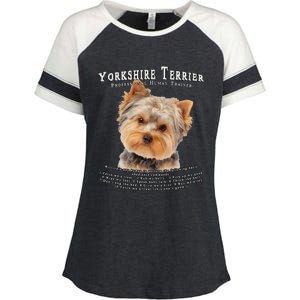 Yorkshire Terrier Yorkie Owner Lover Human Trainer Cute Dog Enza Ladies Jersey Colorblock Tee