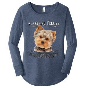 Yorkshire Terrier Yorkie Owner Lover Human Trainer Cute Dog Women's Perfect Tri Tunic Long Sleeve Shirt