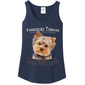 Yorkshire Terrier Yorkie Owner Lover Human Trainer Cute Dog Ladies Essential Tank