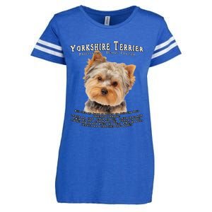 Yorkshire Terrier Yorkie Owner Lover Human Trainer Cute Dog Enza Ladies Jersey Football T-Shirt