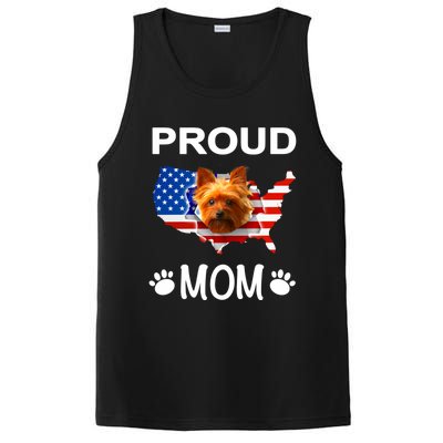 Yorkshire Terrier Yorkshire Terrier Proud Patriot Mom Gift PosiCharge Competitor Tank