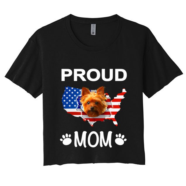Yorkshire Terrier Yorkshire Terrier Proud Patriot Mom Gift Crop Top