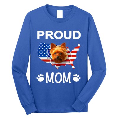 Yorkshire Terrier Yorkshire Terrier Proud Patriot Mom Gift Long Sleeve Shirt