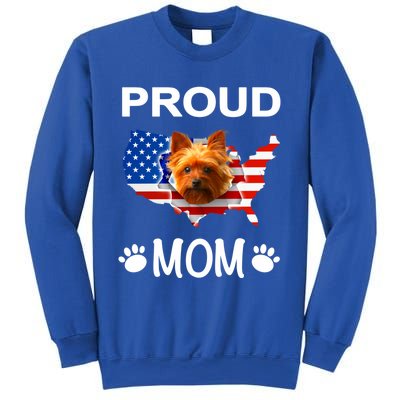 Yorkshire Terrier Yorkshire Terrier Proud Patriot Mom Gift Sweatshirt