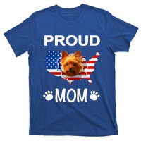 Yorkshire Terrier Yorkshire Terrier Proud Patriot Mom Gift T-Shirt