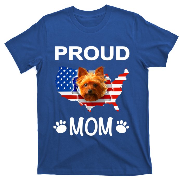 Yorkshire Terrier Yorkshire Terrier Proud Patriot Mom Gift T-Shirt