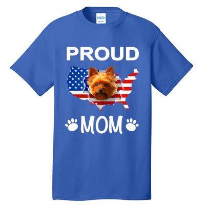 Yorkshire Terrier Yorkshire Terrier Proud Patriot Mom Gift Tall T-Shirt