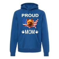 Yorkshire Terrier Yorkshire Terrier Proud Patriot Mom Gift Premium Hoodie