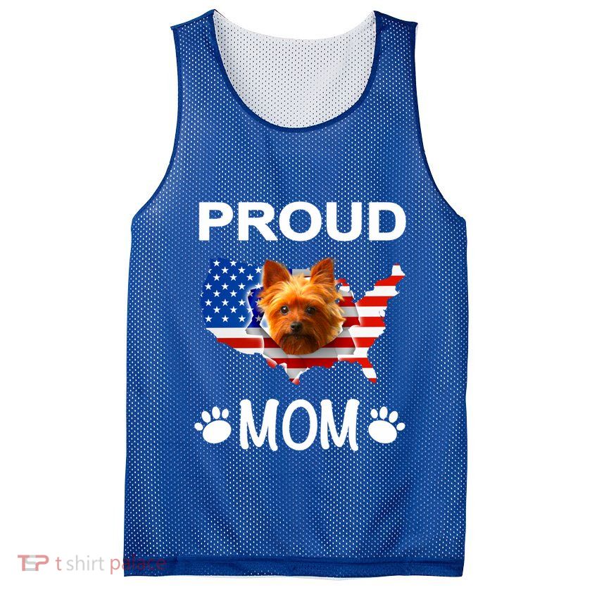 Yorkshire Terrier Yorkshire Terrier Proud Patriot Mom Gift Mesh Reversible Basketball Jersey Tank