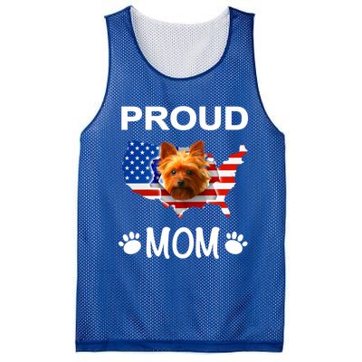 Yorkshire Terrier Yorkshire Terrier Proud Patriot Mom Gift Mesh Reversible Basketball Jersey Tank