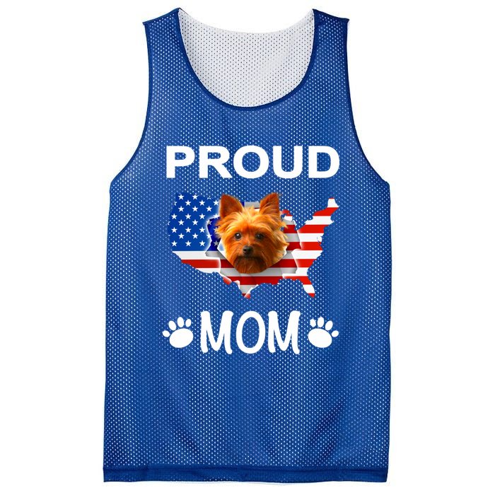 Yorkshire Terrier Yorkshire Terrier Proud Patriot Mom Gift Mesh Reversible Basketball Jersey Tank