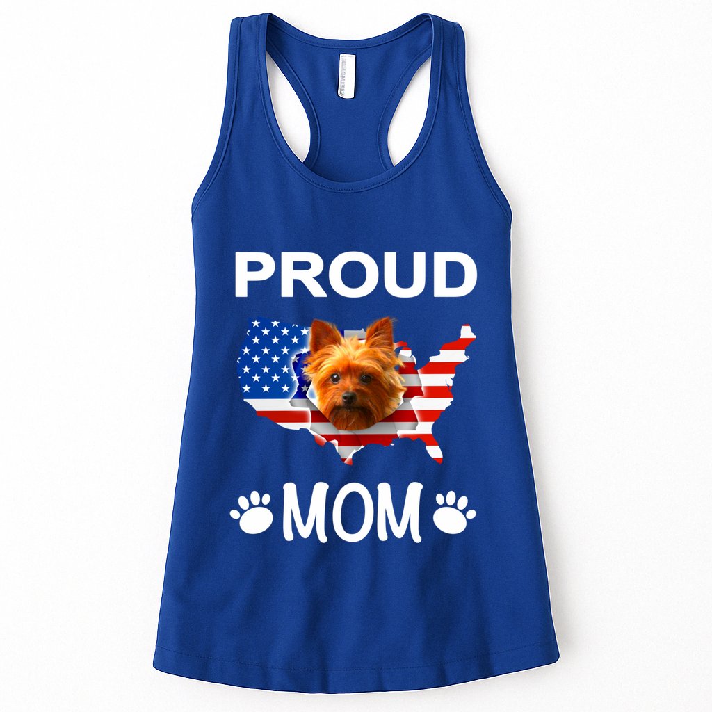 Yorkshire Terrier Yorkshire Terrier Proud Patriot Mom Gift Womens Tank Top