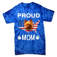 Yorkshire Terrier Yorkshire Terrier Proud Patriot Mom Gift Tie-Dye T-Shirt