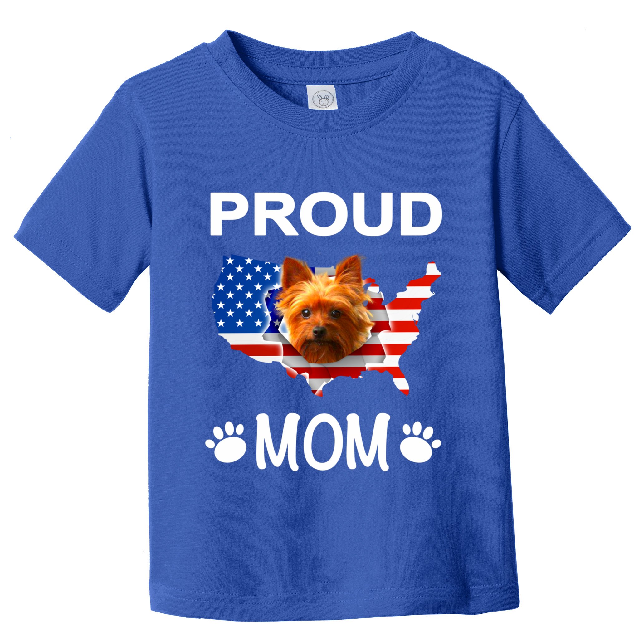 Yorkshire Terrier Yorkshire Terrier Proud Patriot Mom Gift Toddler T-Shirt