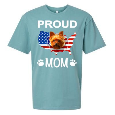 Yorkshire Terrier Yorkshire Terrier Proud Patriot Mom Gift Sueded Cloud Jersey T-Shirt