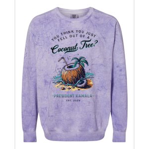 You Think You Just Fell Out Of A Coconut Tree Kamala Funny Colorblast Crewneck Sweatshirt