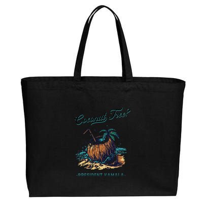 You Think You Just Fell Out Of A Coconut Tree Kamala Funny Cotton Canvas Jumbo Tote