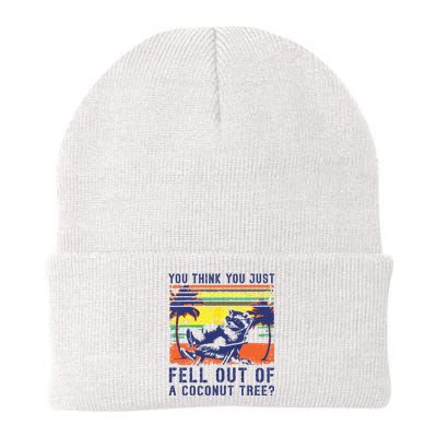 You Think You Just Fell Out Of A Coconut Tree Raccoon Kamala Knit Cap Winter Beanie