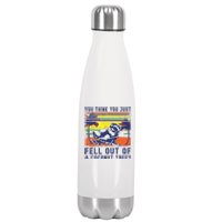 You Think You Just Fell Out Of A Coconut Tree Raccoon Kamala Stainless Steel Insulated Water Bottle