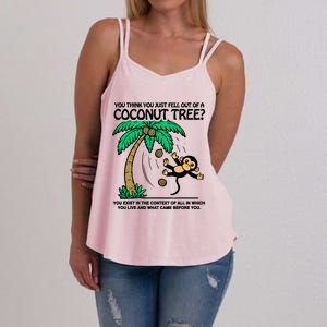 You Think You Fell Out Of A Coconut Tree Funny Kamala Harris Women's Strappy Tank