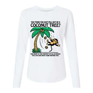 You Think You Fell Out Of A Coconut Tree Funny Kamala Harris Womens Cotton Relaxed Long Sleeve T-Shirt