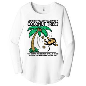 You Think You Fell Out Of A Coconut Tree Funny Kamala Harris Women's Perfect Tri Tunic Long Sleeve Shirt