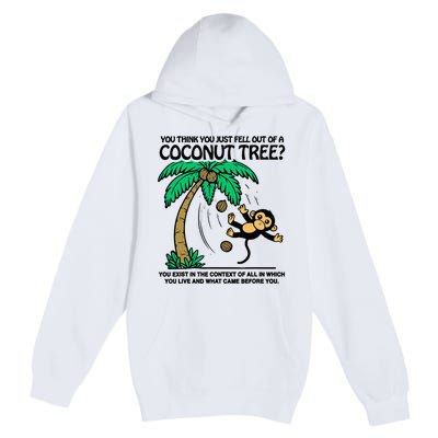 You Think You Fell Out Of A Coconut Tree Funny Kamala Harris Premium Pullover Hoodie