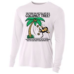 You Think You Fell Out Of A Coconut Tree Funny Kamala Harris Cooling Performance Long Sleeve Crew